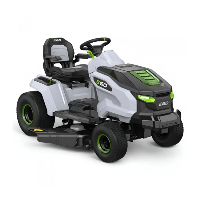 PACK Aufsitzmäher mit Seitenauswurf und Mulchfunktion, 4 Akkus à 10 Ah und Schnellladegerät – EGO TR4201E - Image 4