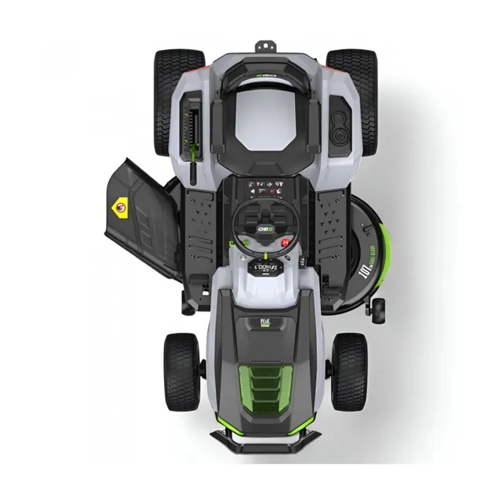 PACK Aufsitzmäher mit Seitenauswurf und Mulchfunktion, 4 Akkus à 10 Ah und Schnellladegerät – EGO TR4201E - Image 2