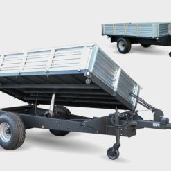 Bernardi Dreiseitenkipper E62, 5.0 t mit Auflaufbremse und Aufsatzbordwänden (500+500)